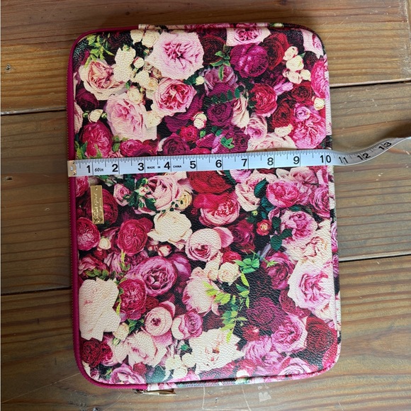 KATE SPADE Pink Floral Rose Print 13" Laptop Padded Zipper Sleeve Case Pre-owned - Picture 9 of 14